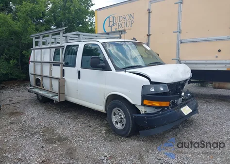 2020 Chevrolet Express Cargo Rwd 2500 Extended Wheelbase Wt z USA, uszkodzony, nr VIN 1GCWGBFG7L1232048